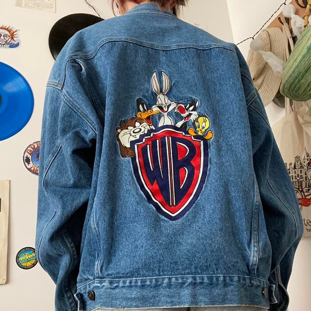 Unisex Vintage Denim loony toons Jackets